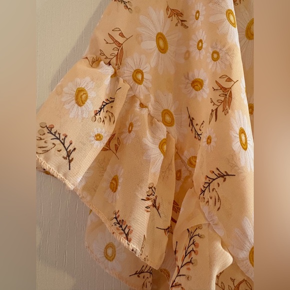 Ardene Orange Cream Floral Swimwear/Beach/Bikini Cover-up Size OS - Picture 4 of 6